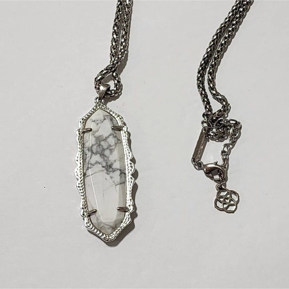 Kendra Scott Frences silver and White Howlite‎ necklace - Picture 1 of 8